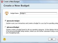 Comment travailler avec les fenêtres Quicken 2013 budgétaires