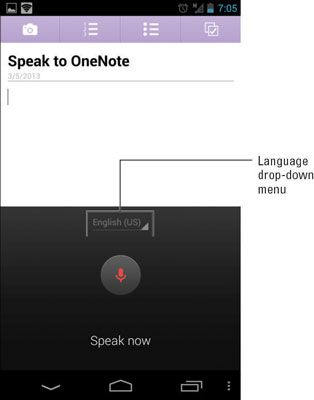 Photographie - Comment écrire des notes dans OneNote 2013 sur la android