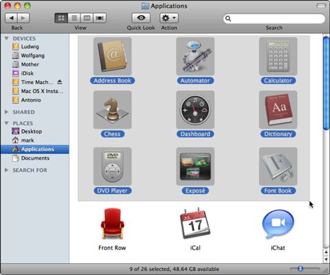 Glisser une boîte de sélection dans Mac OS X.