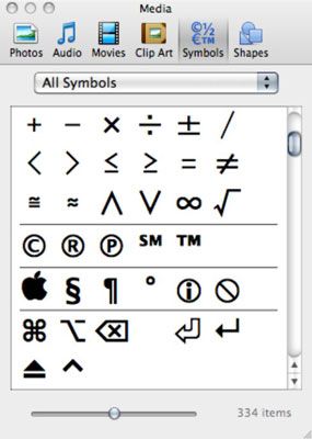 Photographie - Insertion de symboles et caractères spéciaux dans Office 2011 pour Mac