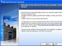 Installation et exécution essentiels de sécurité de Microsoft