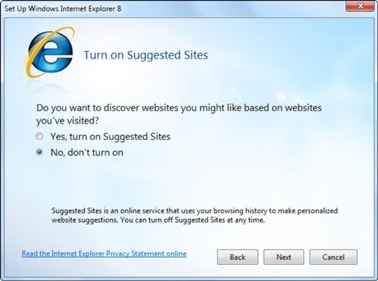 Photographie - Lancement d'Internet Explorer 8 pour la première fois