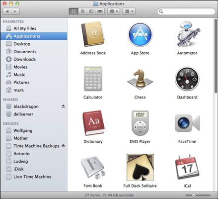 Photographie - Finder Mac OS X modes d'affichage sur votre MacBook