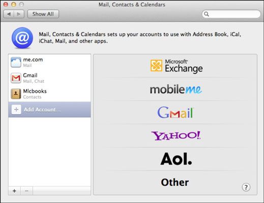 Photographie - Mail, Contacts et préférences des calendriers sur votre MacBook