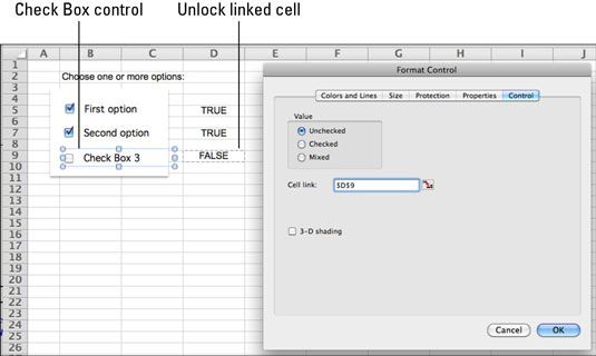 Photographie - Faire des cases à cocher pour les formulaires Excel dans Office 2011 pour Mac