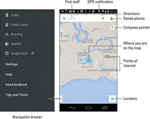 Photographie - Carte de fonctions application sur un téléphone Android