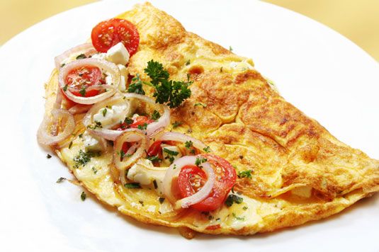 Recette de régime méditerranéen: omelette de légumes