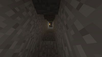 Descendant un escalier dans une mine