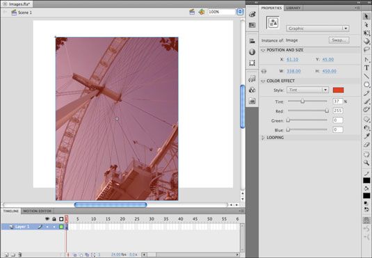 Photographie - Modifier la teinte et la transparence dans Flash CS5