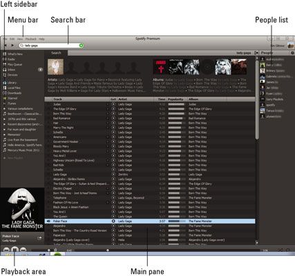 Spotify sur un PC.