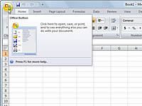Naviguer le ruban Excel 2007