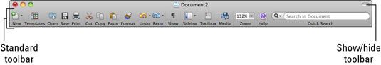 Photographie - Naviguer barres d'outils dans Office 2011 pour Mac