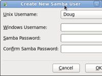 L'administration de réseau: configuration des utilisateurs de samba