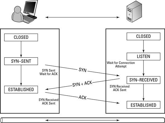 Photographie - Bases du réseau: établissement de session TCP - handshaking