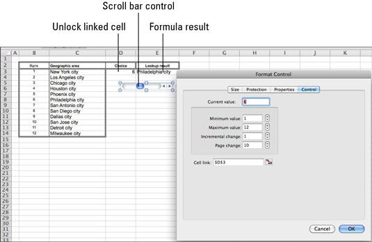 Photographie - Office 2011 pour Mac: faire une barre de défilement pour les formulaires Excel