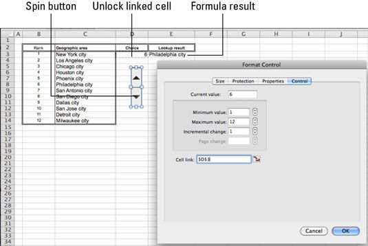 Photographie - Office 2011 pour Mac: la fabrication de boutons de spin pour les formulaires Excel