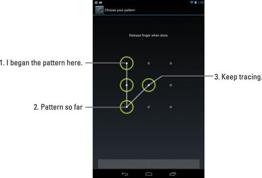 Photographie - Options mot de passe pour votre tablette Nexus 7