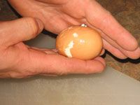 Peeling œufs cuits dur