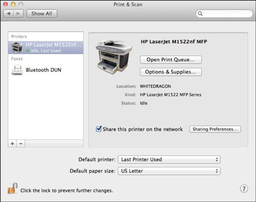 Photographie - Imprimer & préférences de numérisation sur votre MacBook
