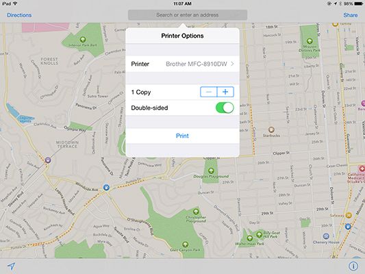 Photographie - Impression à partir de votre iPad pour le travail