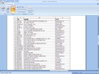 Quadrillage d'impression et lignes et de colonnes dans Excel 2007