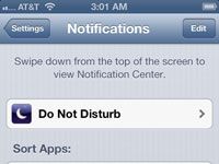 Mettez notifications pour travailler sur votre iPhone 5