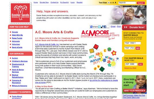 A.C. Moore's make-and-take craft materials.