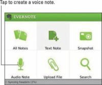 Enregistrer une note vocale sur Evernote pour les appareils BlackBerry