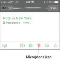 Photographie - Enregistrer une note vocale sur Evernote pour les appareils iOS