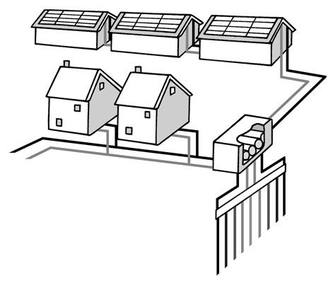 Un système géothermique solaire thermique permet de chauffer un quartier.