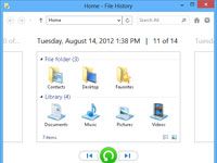 Restaurer des sauvegardes avec l'histoire Windows 8 de fichier