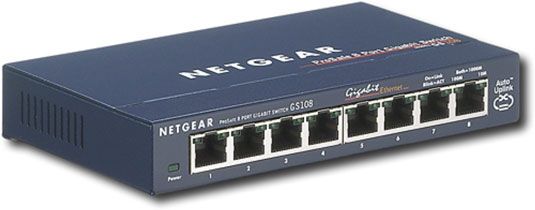 Un commutateur Ethernet NetGear.