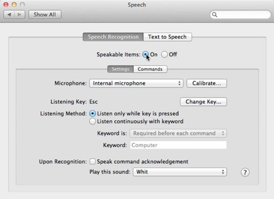 Photographie - Mise en place la reconnaissance vocale dans Mac OS X Lion