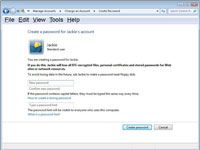 Configuration de comptes d'utilisateurs et mots de passe sur un réseau de Windows 7 à la maison