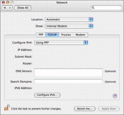 Photographie - Configuration de votre connexion Internet dans Mac OS X