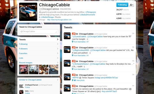 ChicagoCabbie Trouve tarifs par se faire des amis dans sa ville.