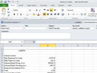 Spécification des propriétés de classeur dans Excel 2010