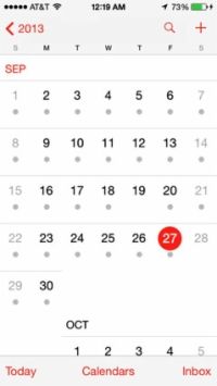 Les 5 vues de l'iPhone 5 application de calendrier