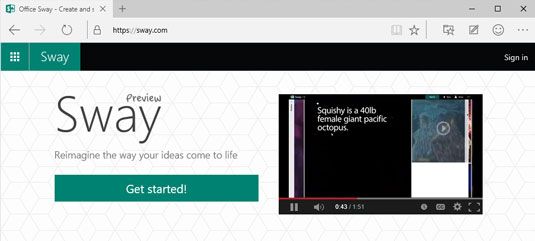 Beaucoup de gens don't realize it, but the presentation app called Microsoft Sway is, in fact, built on 