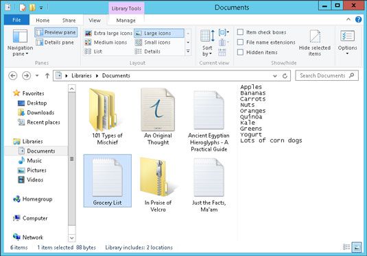 Photographie - Windows 8: 6 façons de naviguer dans les documents fenêtre de la bibliothèque