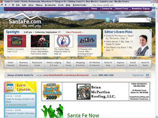 La relance de SantaFe.com comme un site financé par la publicité nécessaire un nouveau plan d'affaires. [Cred